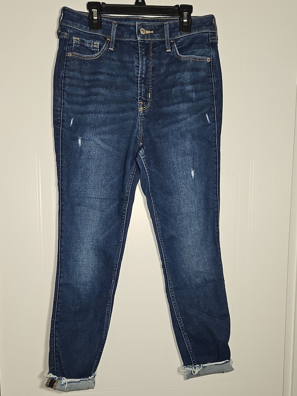Old Navy Dark Blue Highrise Rockstar Super Skinny Jeans